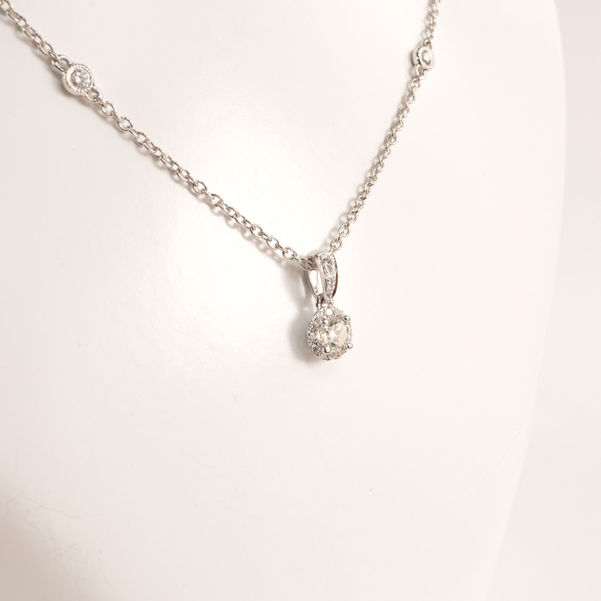 14KWG Diamond on Diamond by the Yard Necklace