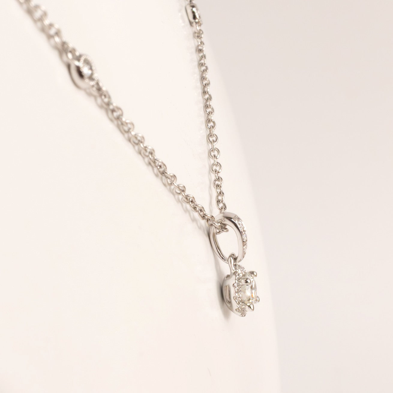 14KWG Diamond on Diamond by the Yard Necklace