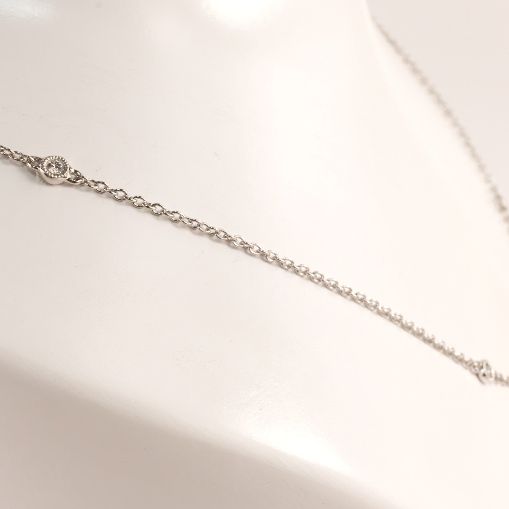 14KWG Diamond on Diamond by the Yard Necklace
