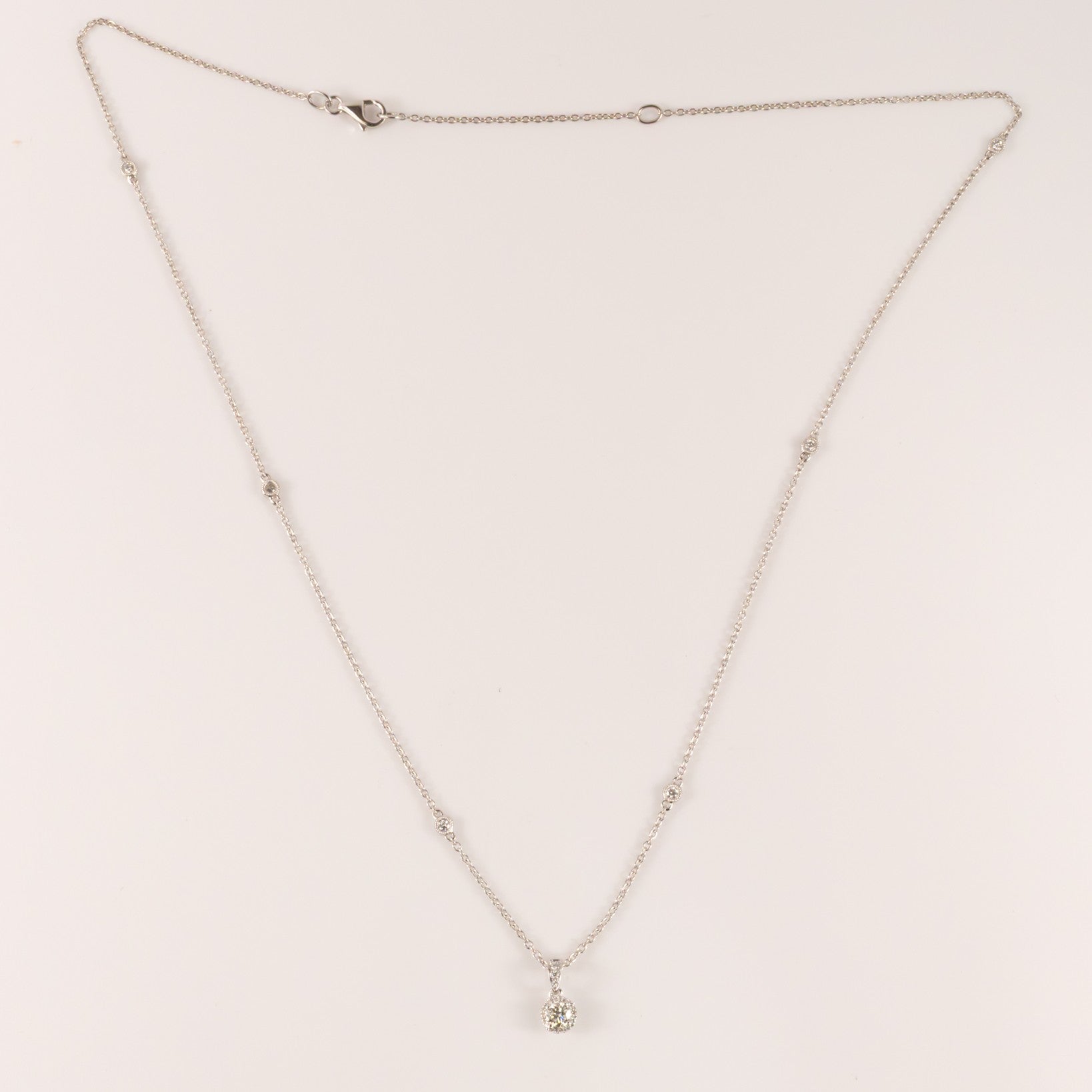 14KWG Diamond on Diamond by the Yard Necklace