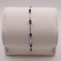 Sterling Silver Amethyst Link Bracelet