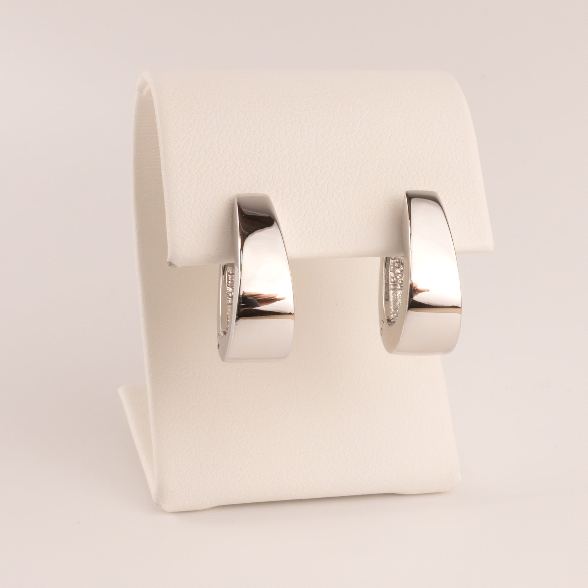 Sterlling Silver 7mm Wide Tapered Hoop Earrings