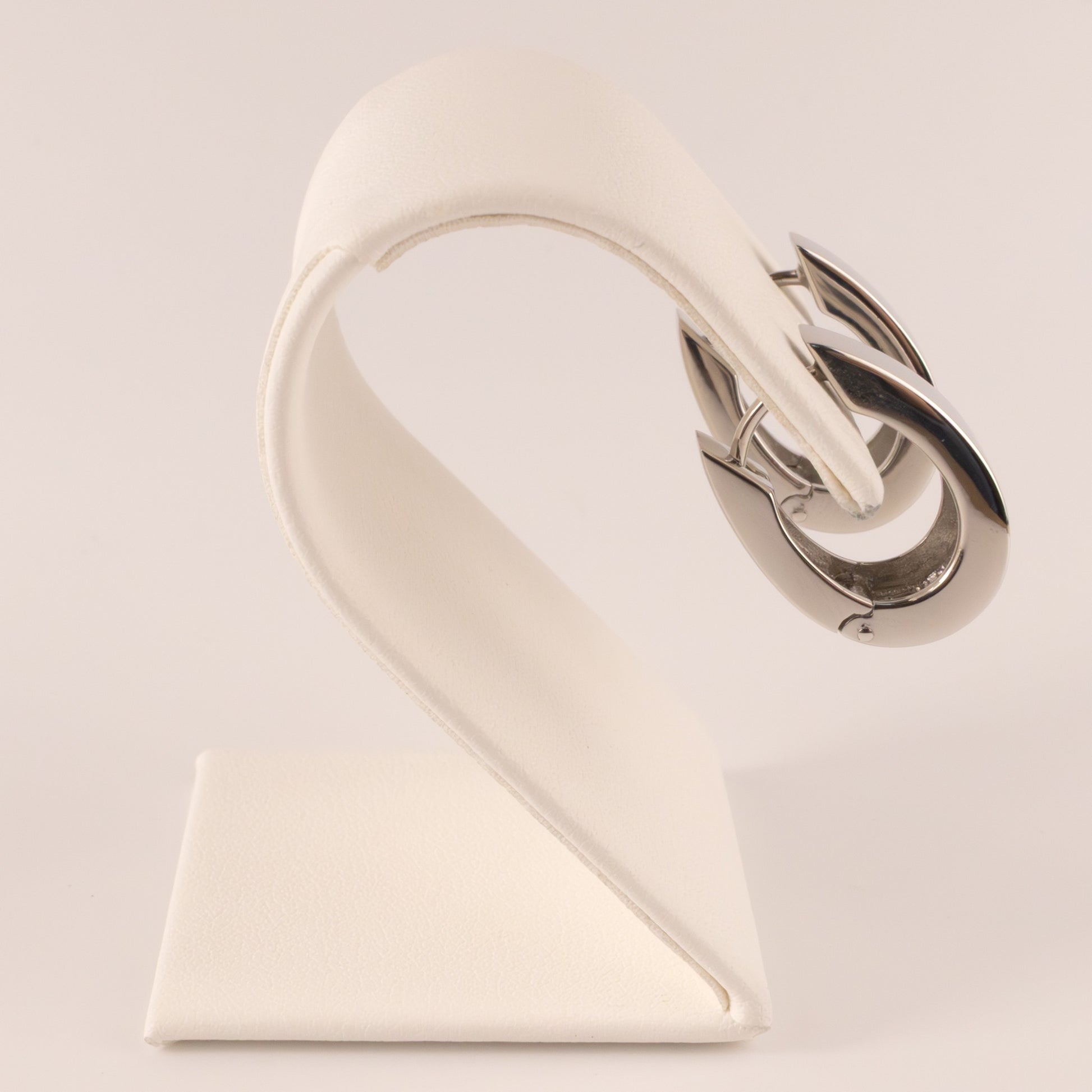 Sterlling Silver 7mm Wide Tapered Hoop Earrings