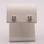 14KWG Diamond 4-Stone Clover Cluster Stud Earrings