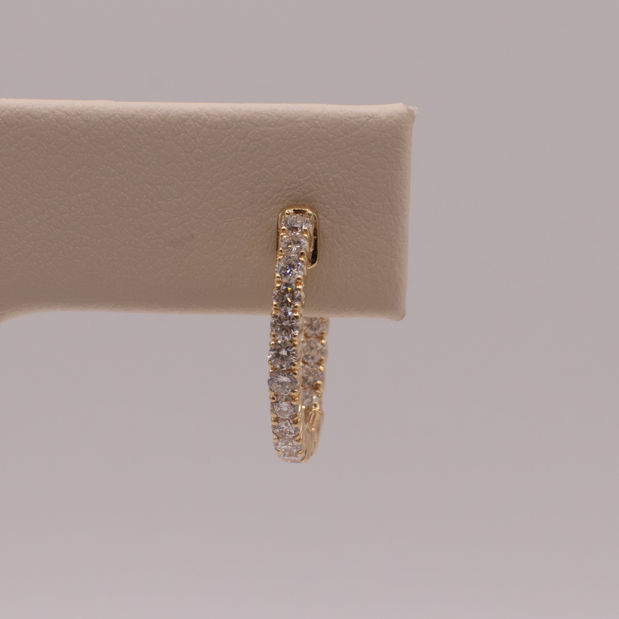 14KYG Diamond 1.0ctw In-and-Out Hoop Earrings