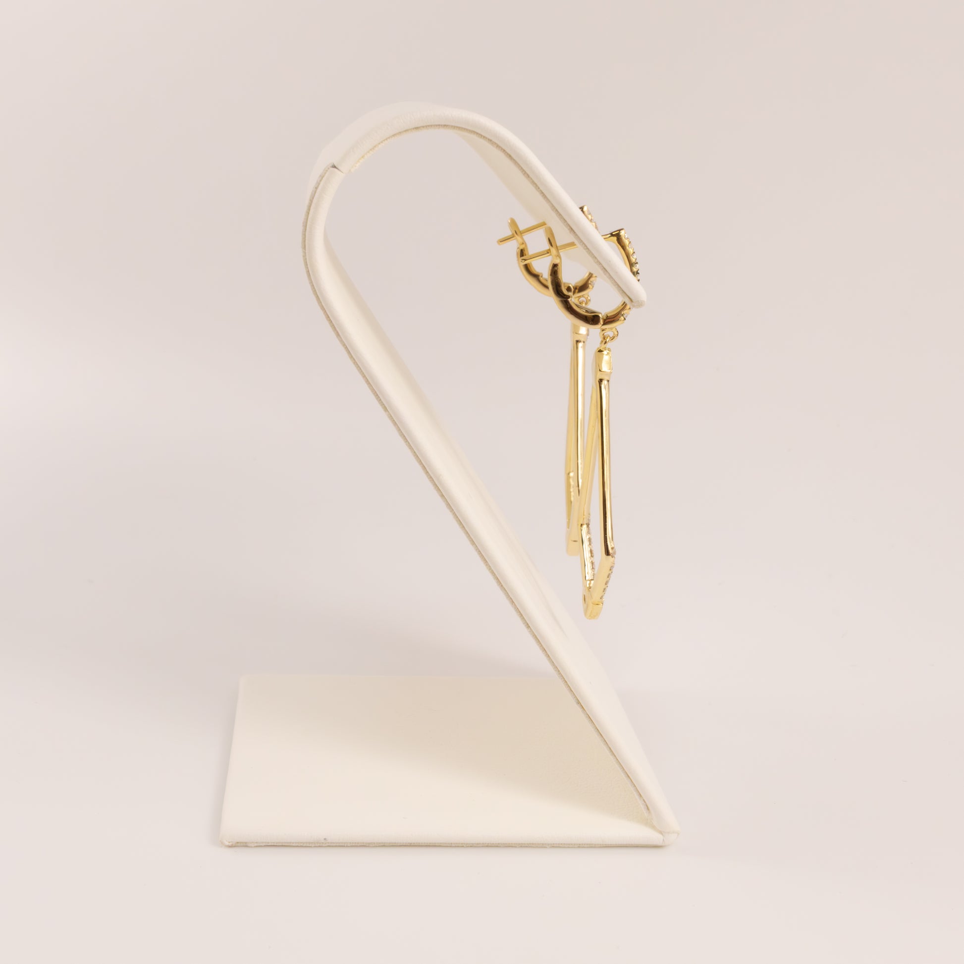 14KYG Diamond Geometric Dangle Earrings