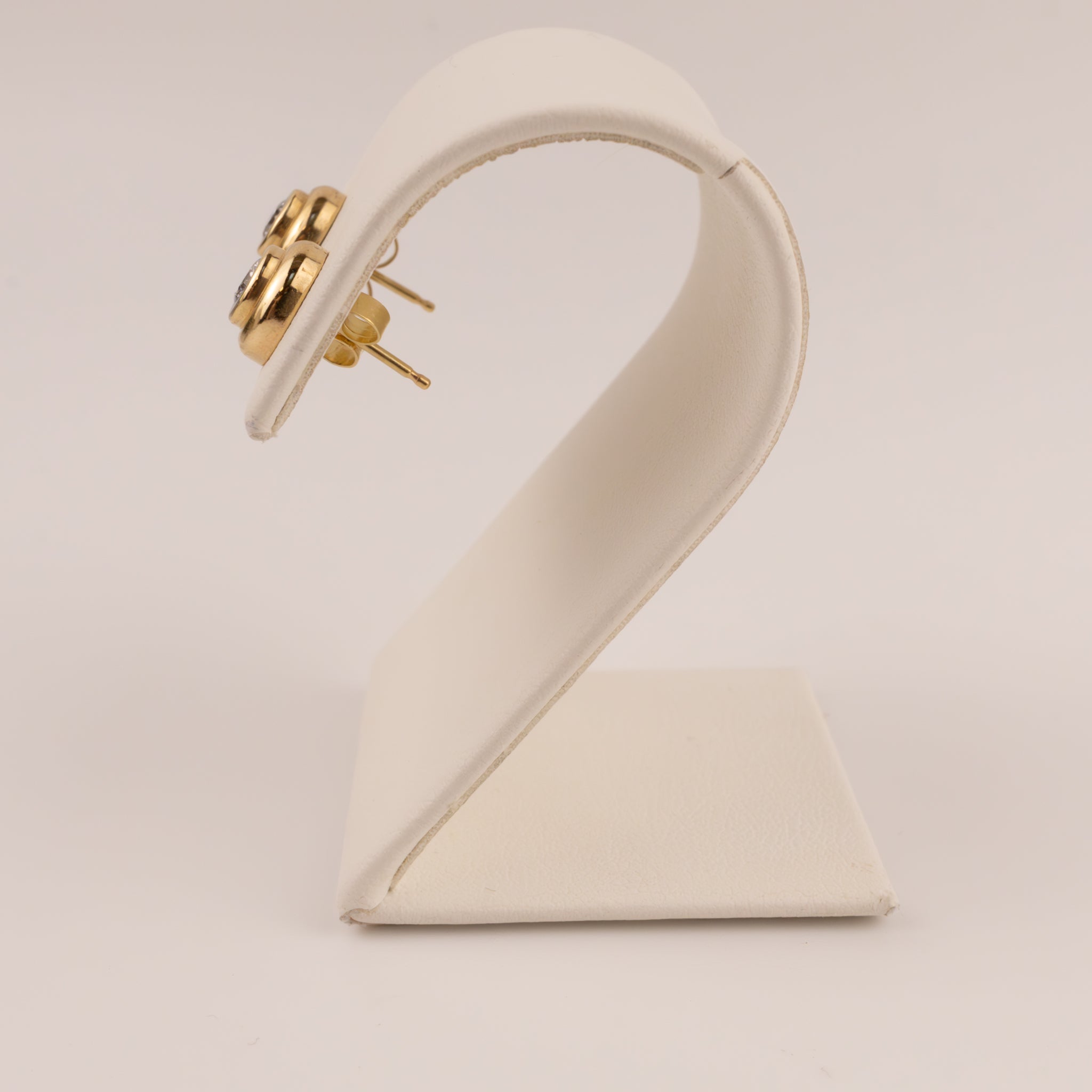 14KYG Diamond 0.40cttw Bezel Set Stud Earrings