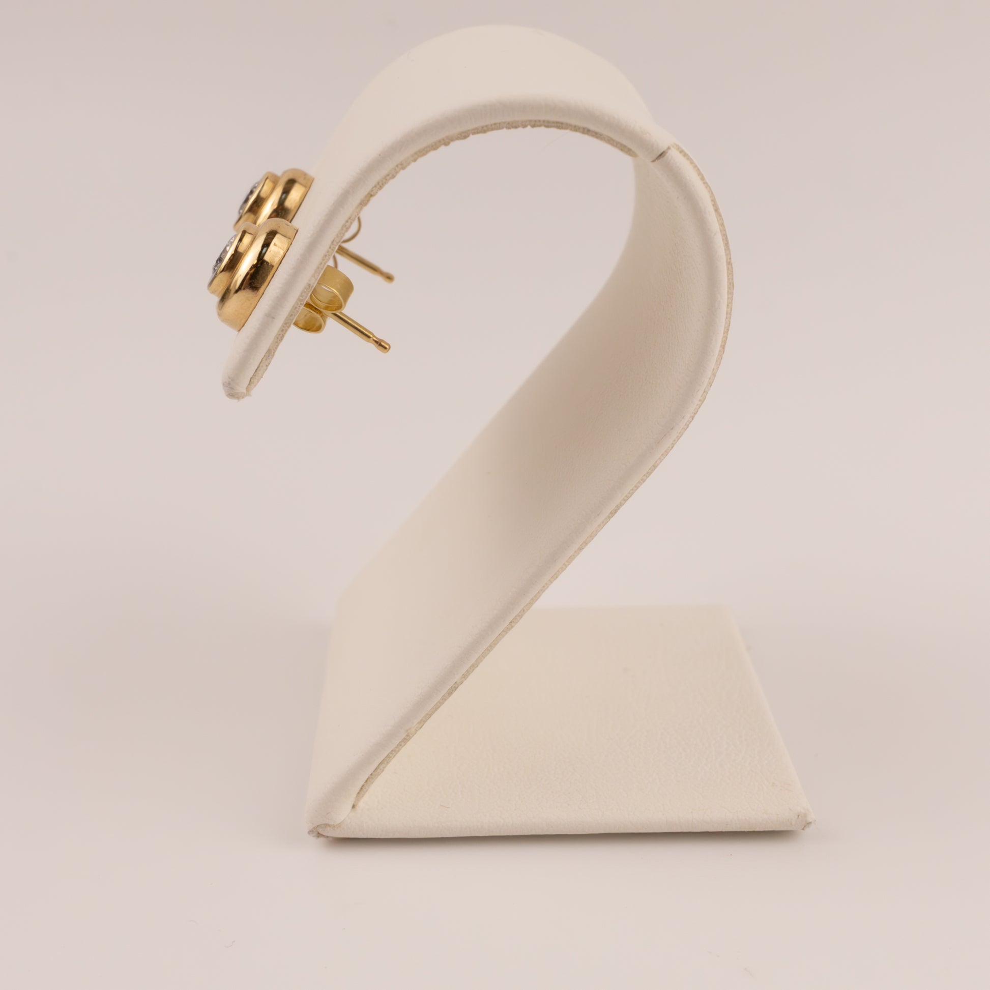 14KYG Diamond 0.40cttw Bezel Set Stud Earrings