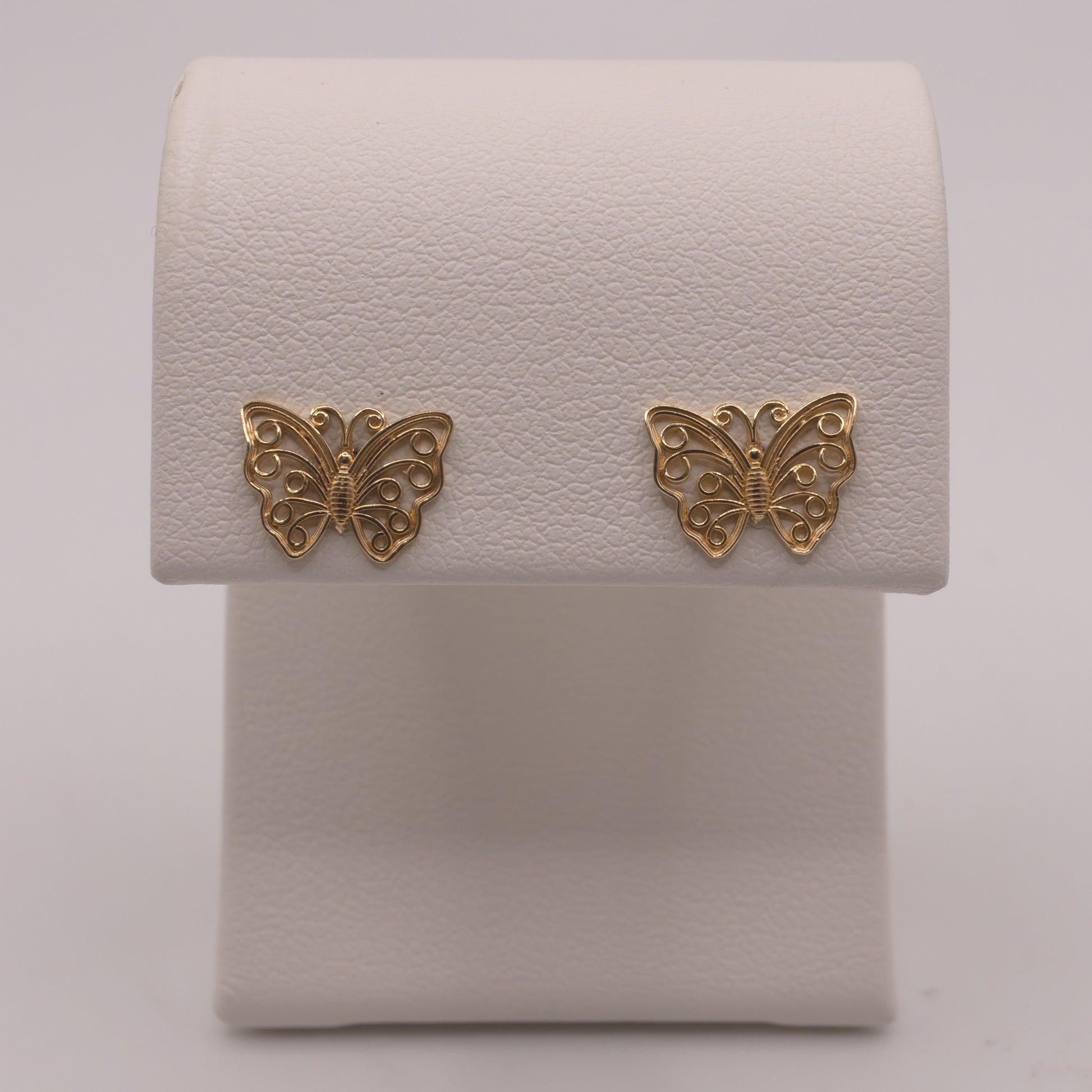 14KYG Butterfly Stud Earrings