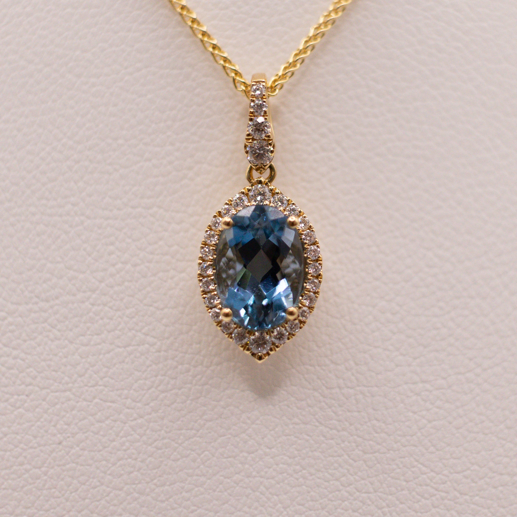 18KYG Santa Maria Aquamarine Pendant