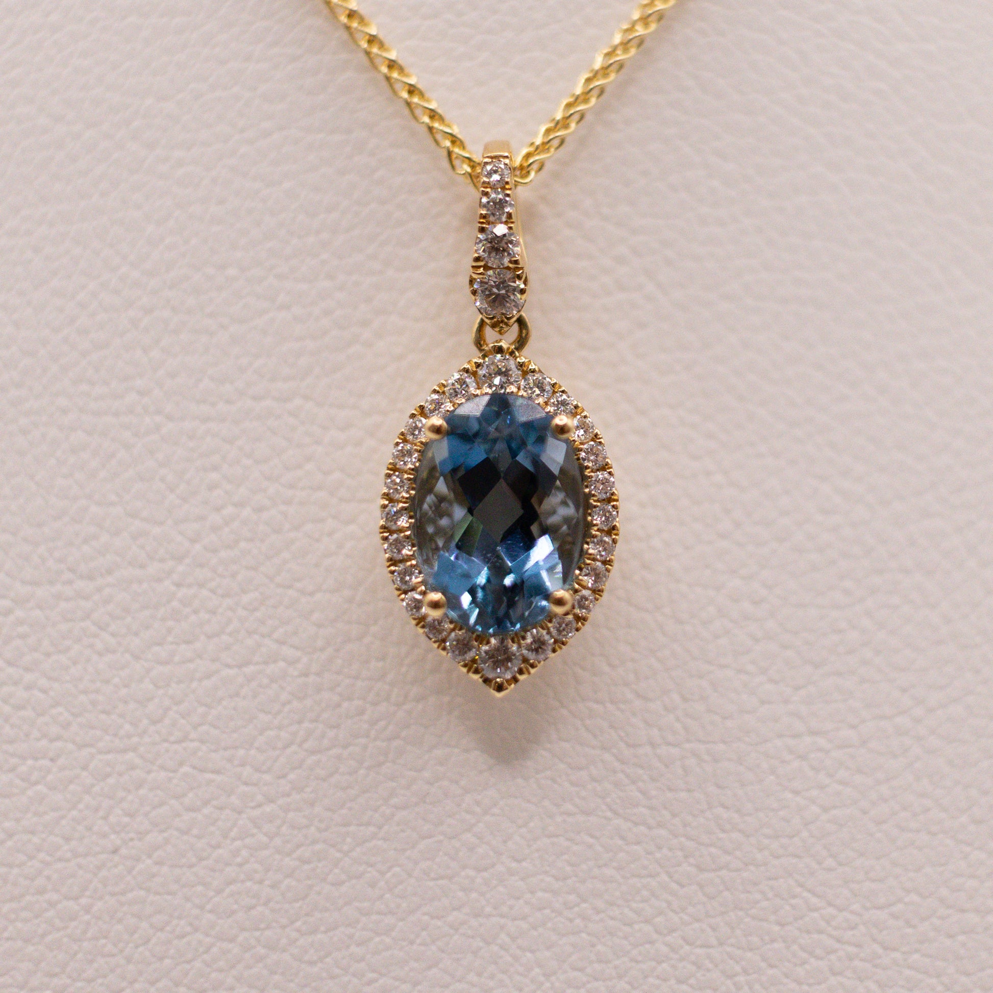 18KYG Santa Maria Aquamarine Pendant