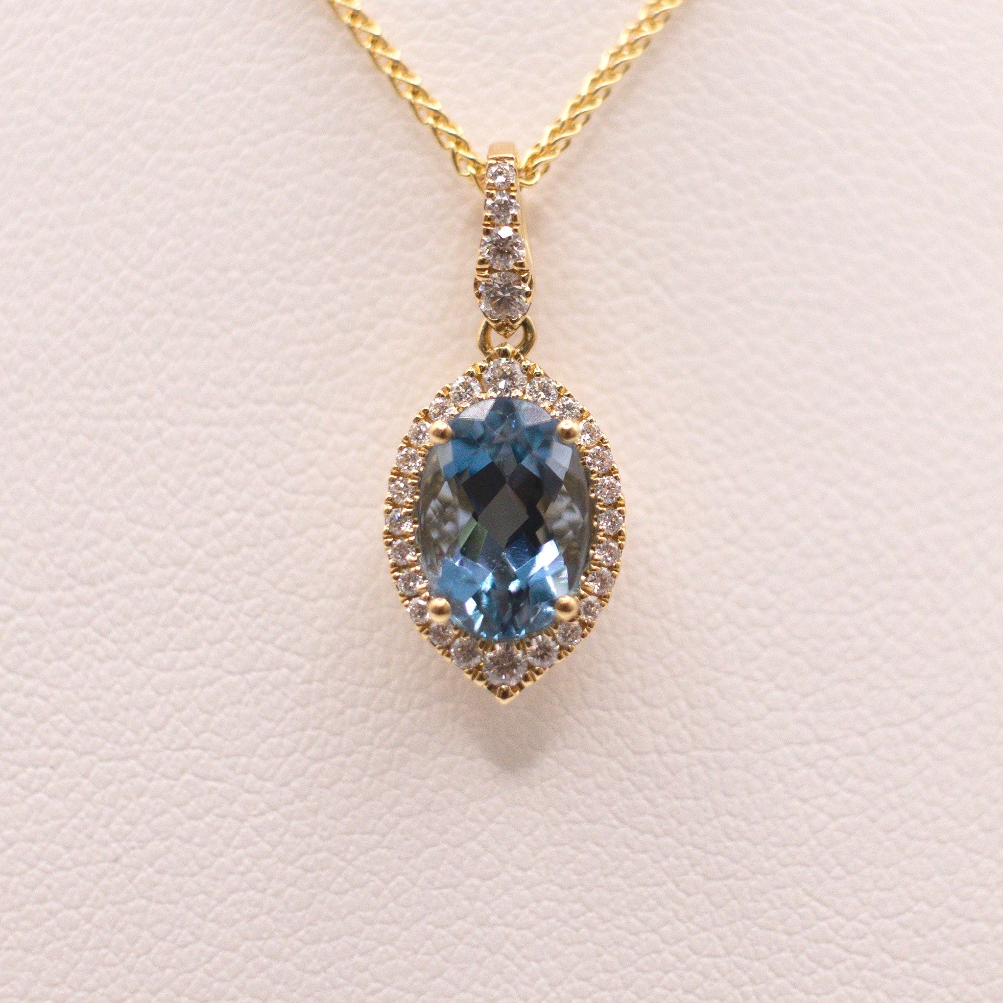 18KYG Santa Maria Aquamarine Pendant