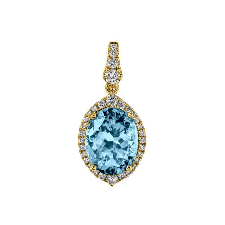 18KYG Santa Maria Aquamarine Pendant