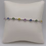 14KWG Multicolor Sapphire and Diamond Alternating Bracelet