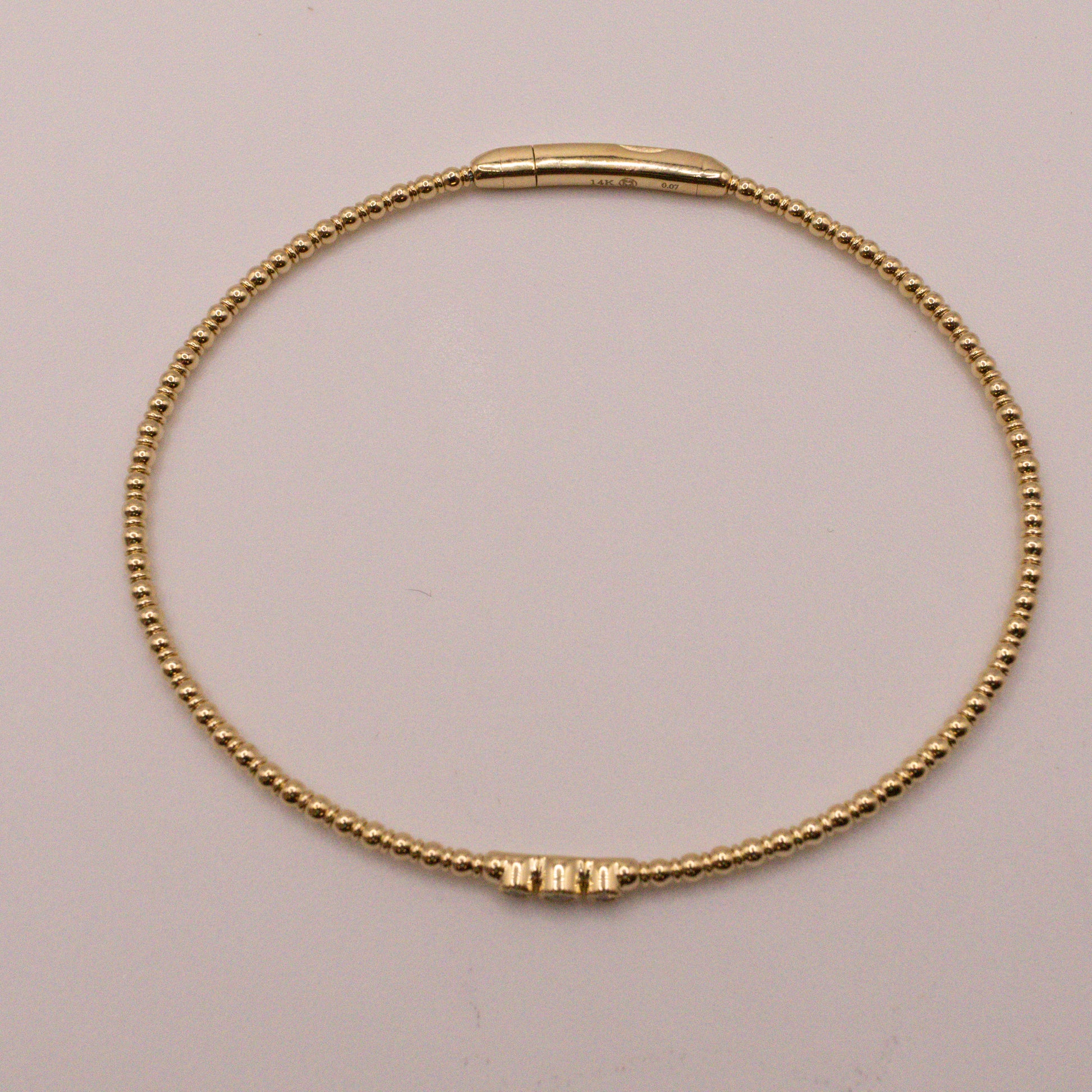 14KYG Diamond 3-Stone Flexi Bracelet