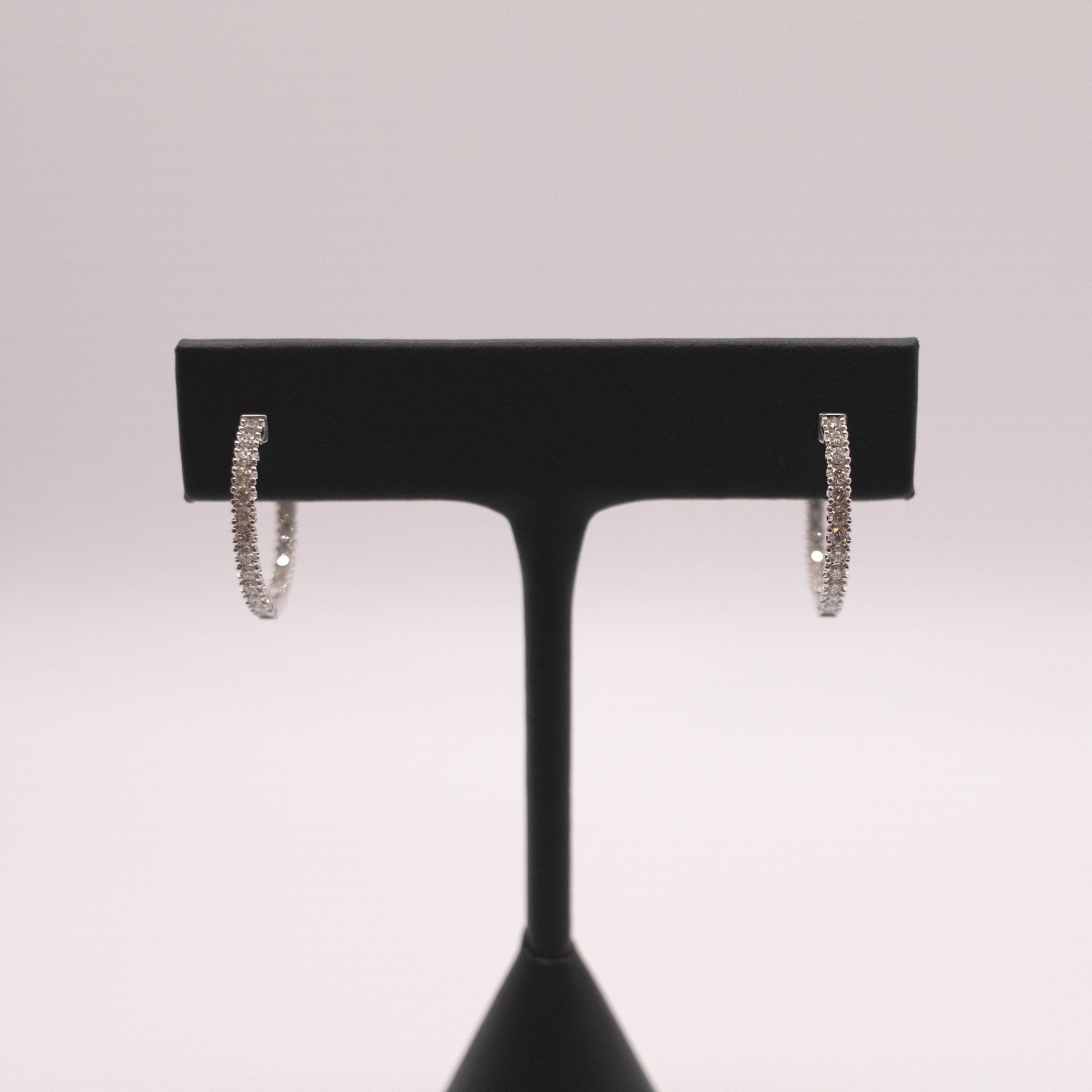 14KWG Diamond In-and-Out Hoops