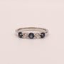 14KWG Sapphire and Diamond Alternating Band