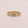 14KYG Diamond Oval and Pear Bezel Set Ring
