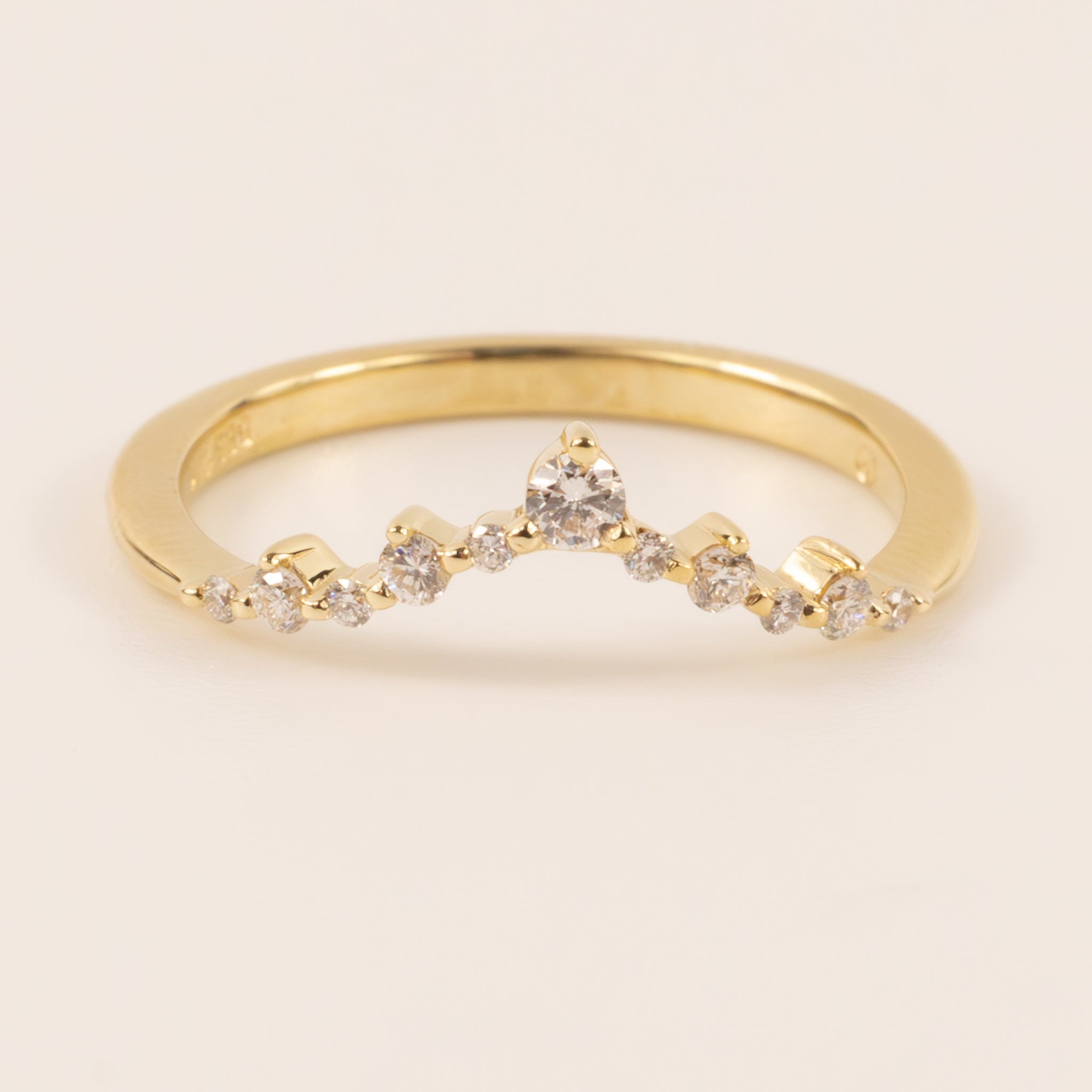 14KYG 11-Stone Diamond Contour Band