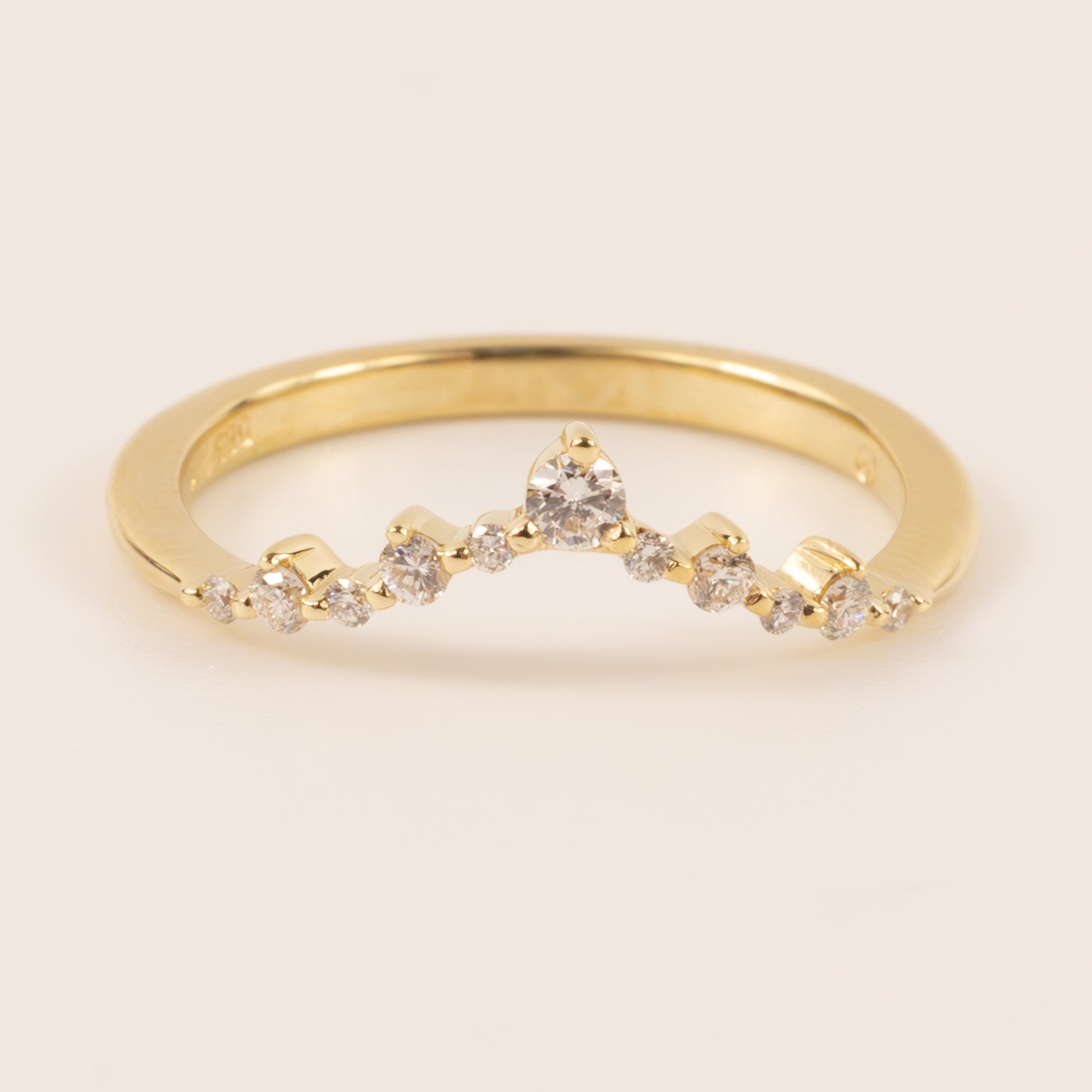 14KYG 11-Stone Diamond Contour Band