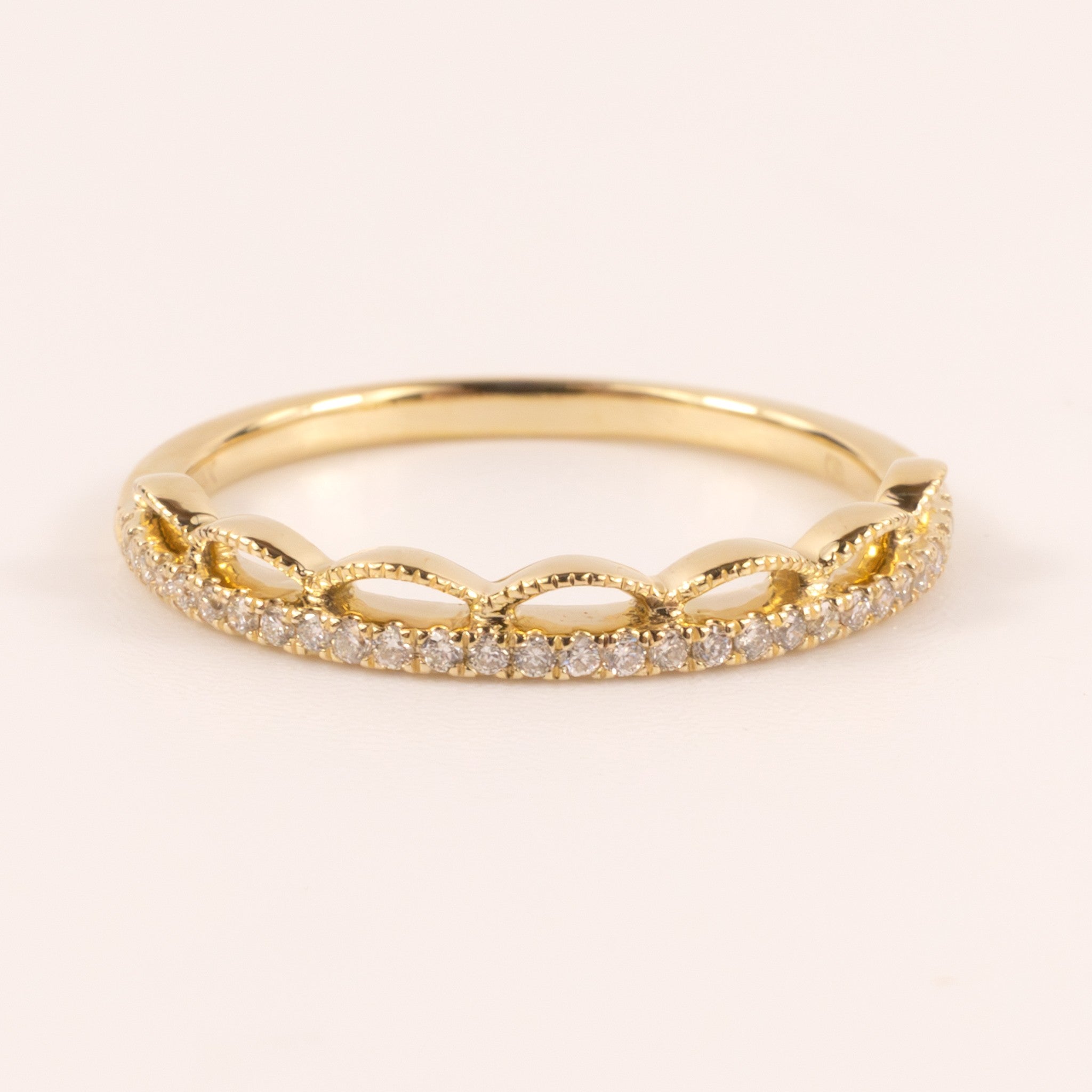 14KYG Stackable Arch Tiara Diamond Band