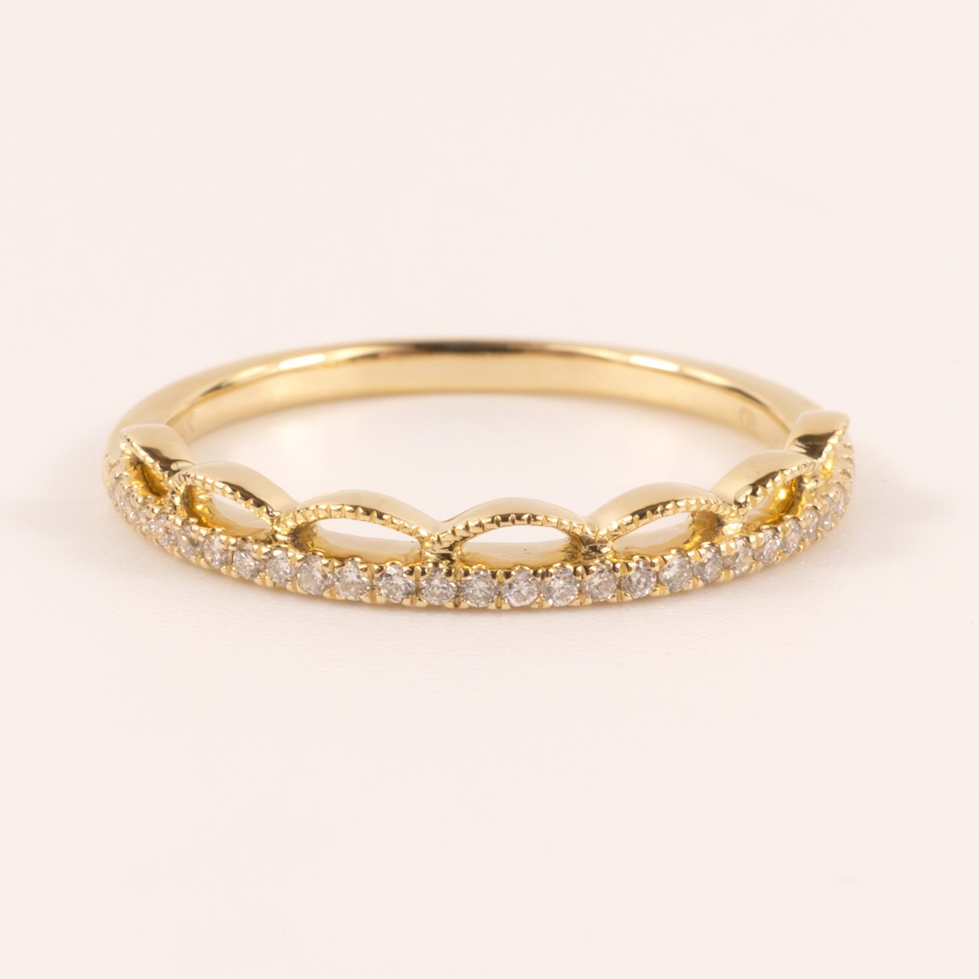 14KYG Stackable Arch Tiara Diamond Band