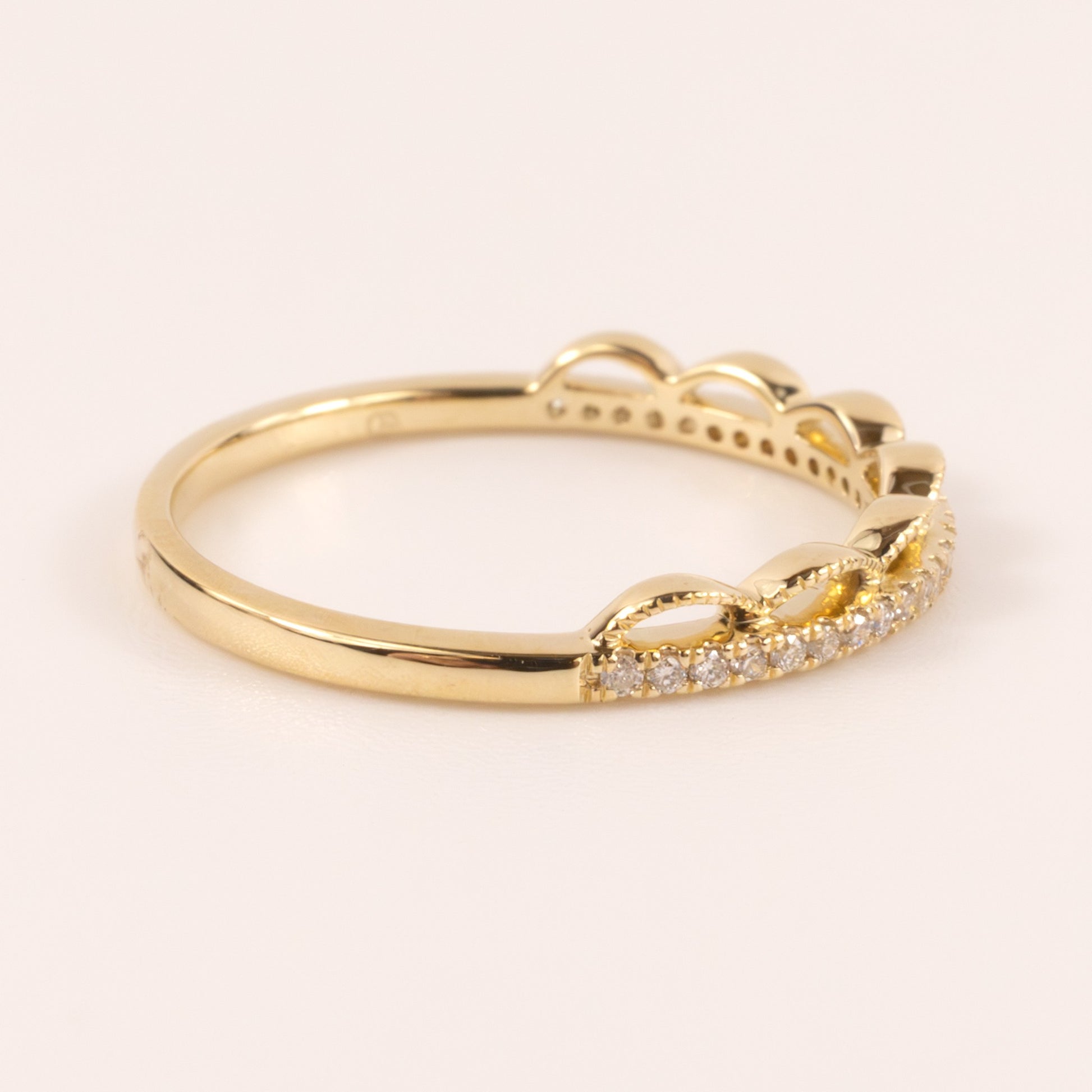 14KYG Stackable Arch Tiara Diamond Band