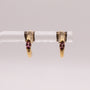 14KYG Pink Tourmaline Marquise Post Hoop Earrings