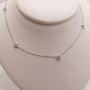 14KWG Lab Grown Diamond Star and Round Station Necklace