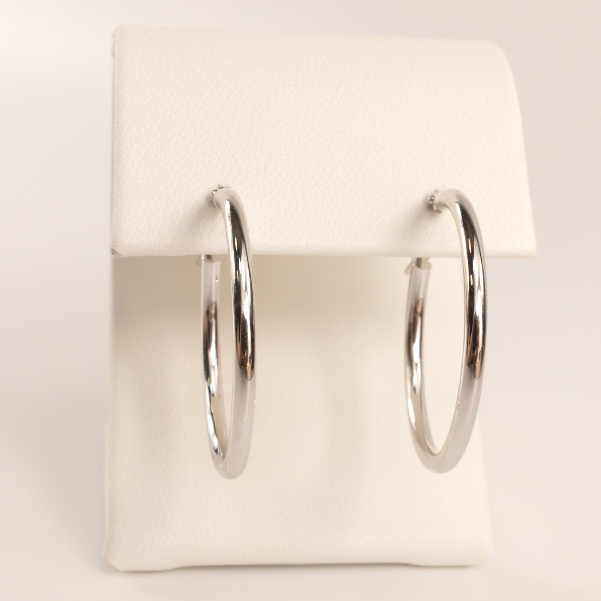 14KWG 2x25mm Tube Hoop Earrings