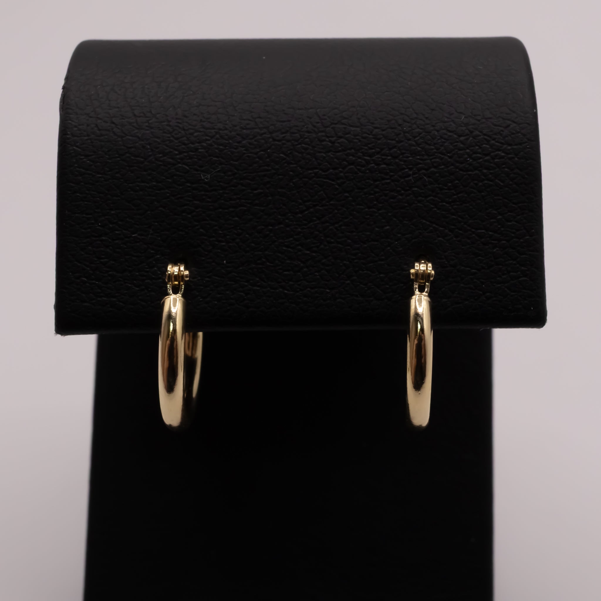 14KYG 2x12mm Tube Huggie Hoop Earrings