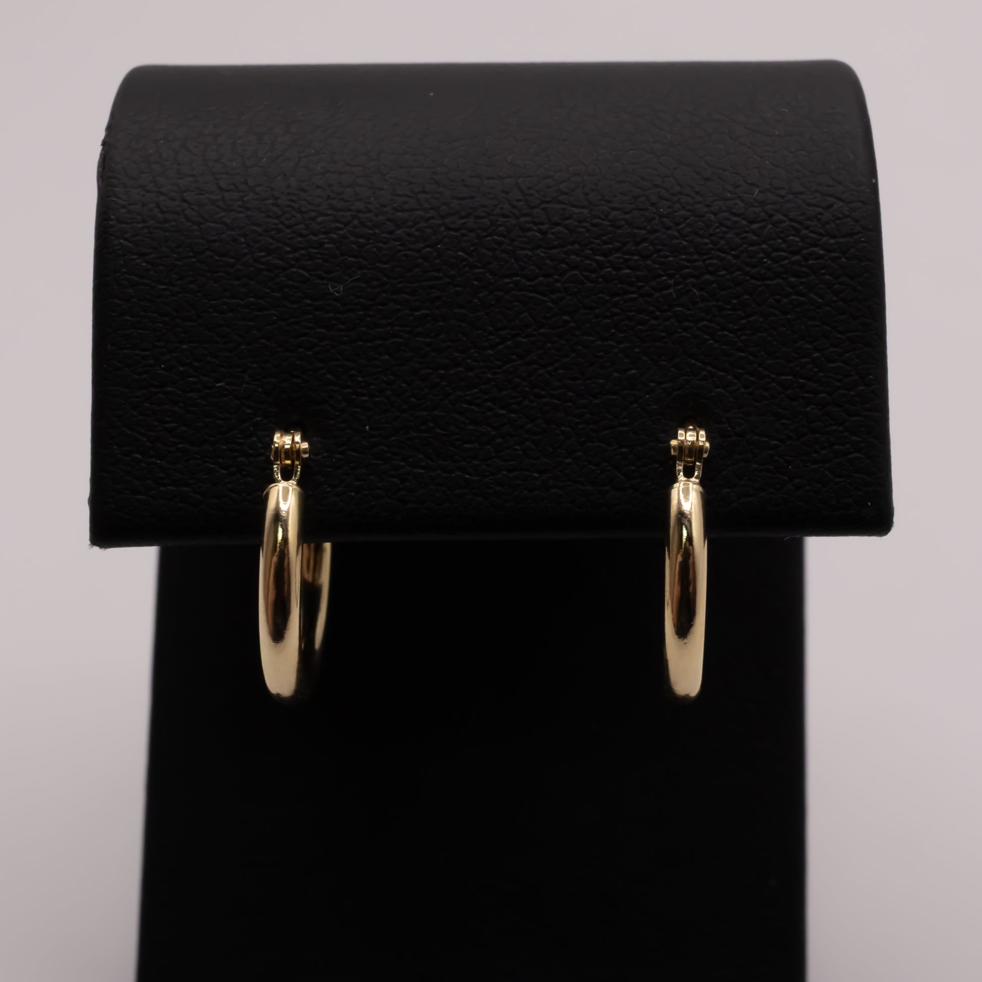 14KYG 2x12mm Tube Huggie Hoop Earrings