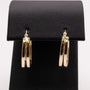 14KYG Double Row Oval Hoop Earrings