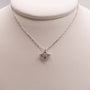 14KWG Diamond Cluster 4-Point Star Necklace