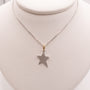 14K Two-Tone Diamond Pave Star Necklace