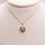 14KYG Diamond Pave Disc Necklace