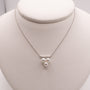 14KWG Pearl and Diamond Fixed Necklace