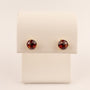 14KYG Garnet Martini Set Stud Earrings