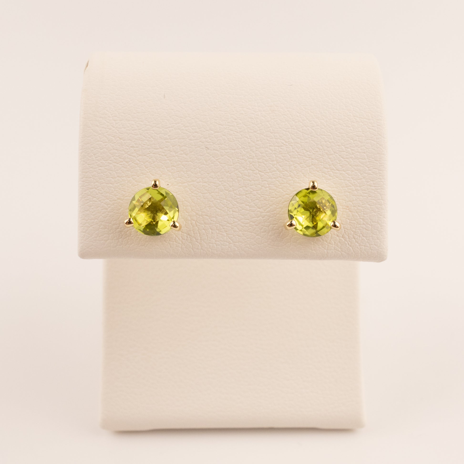 14KYG Peridot Martini Set Stud Earrings
