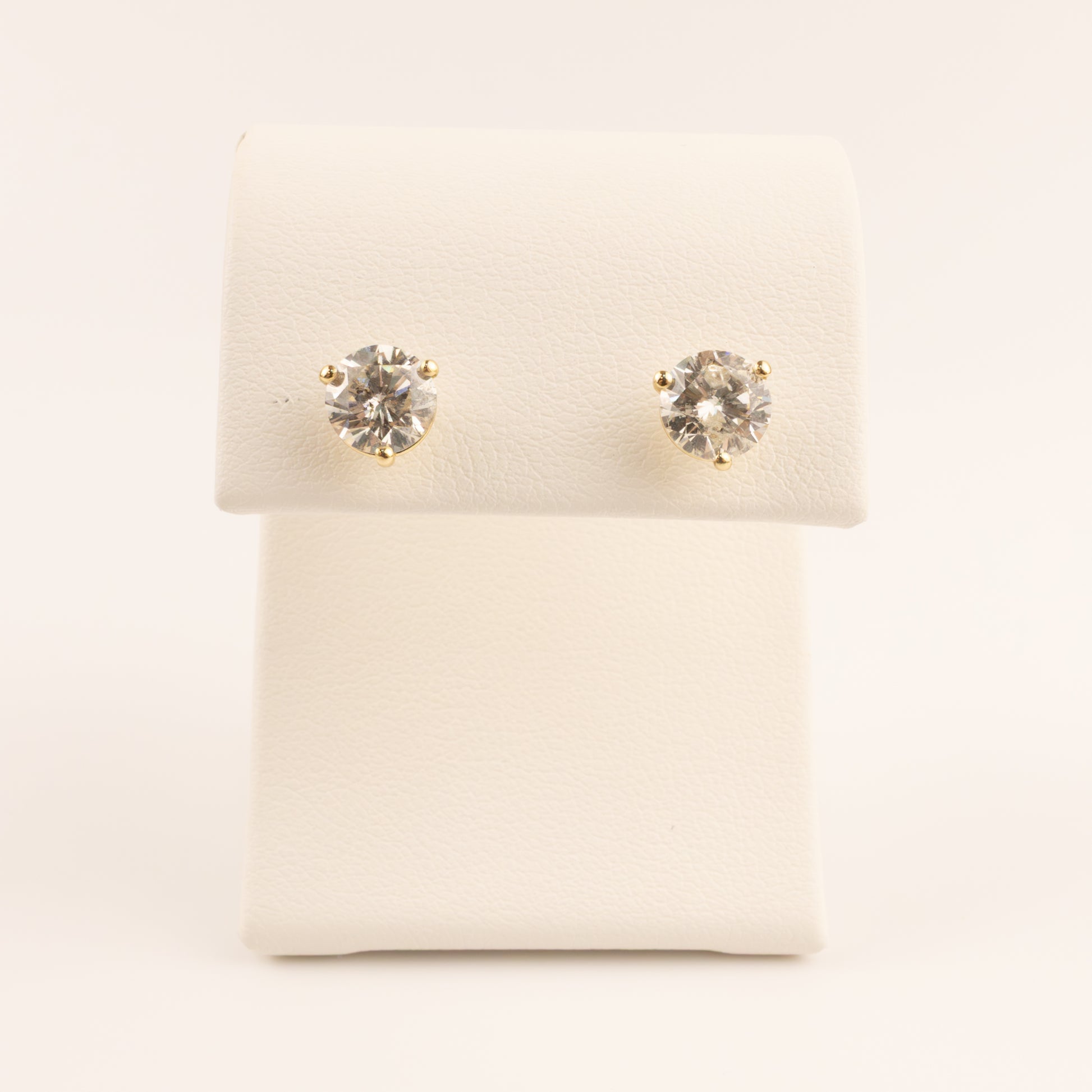 14KYG Diamond 1.82cttw Martini Set Stud Earrings