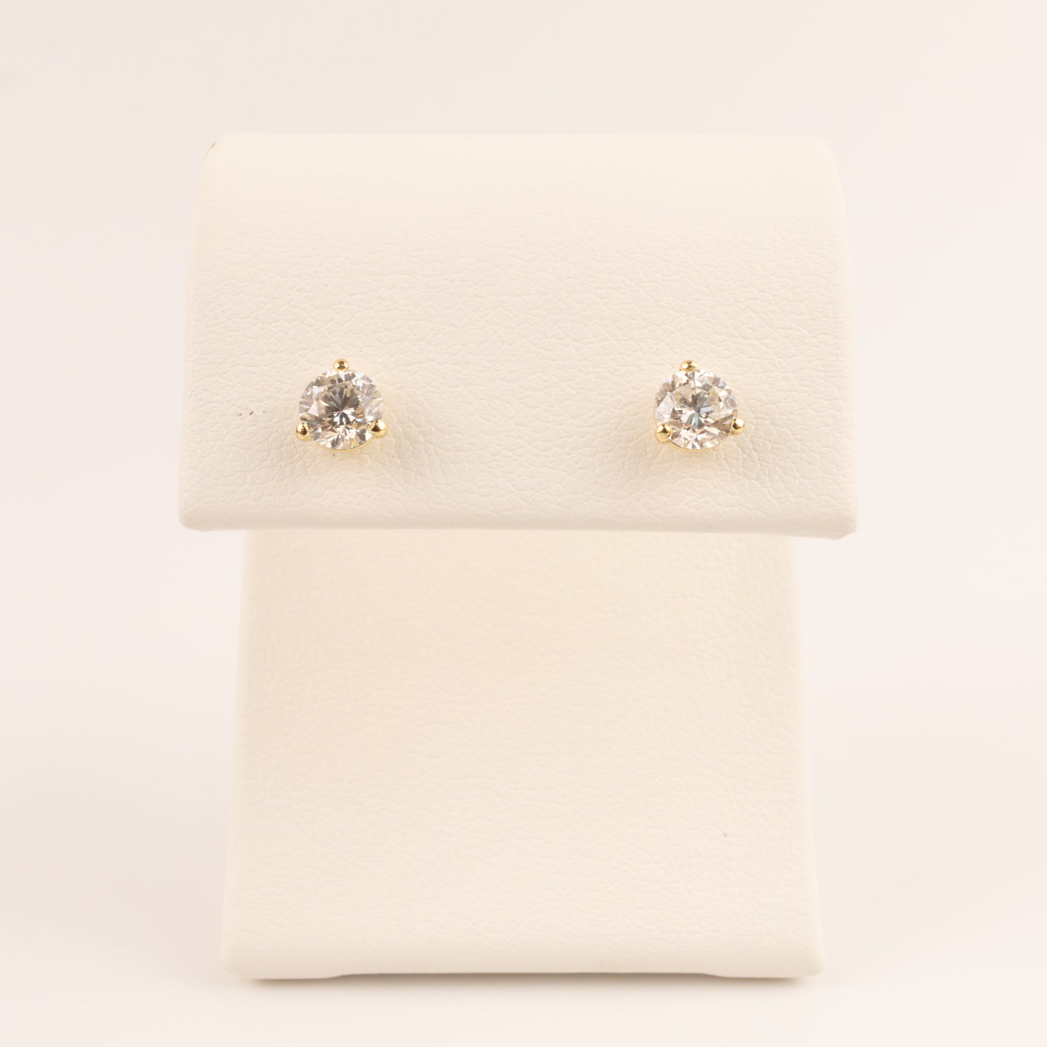 14KYG Diamond 0.83cttw Martini Set Stud Earrings