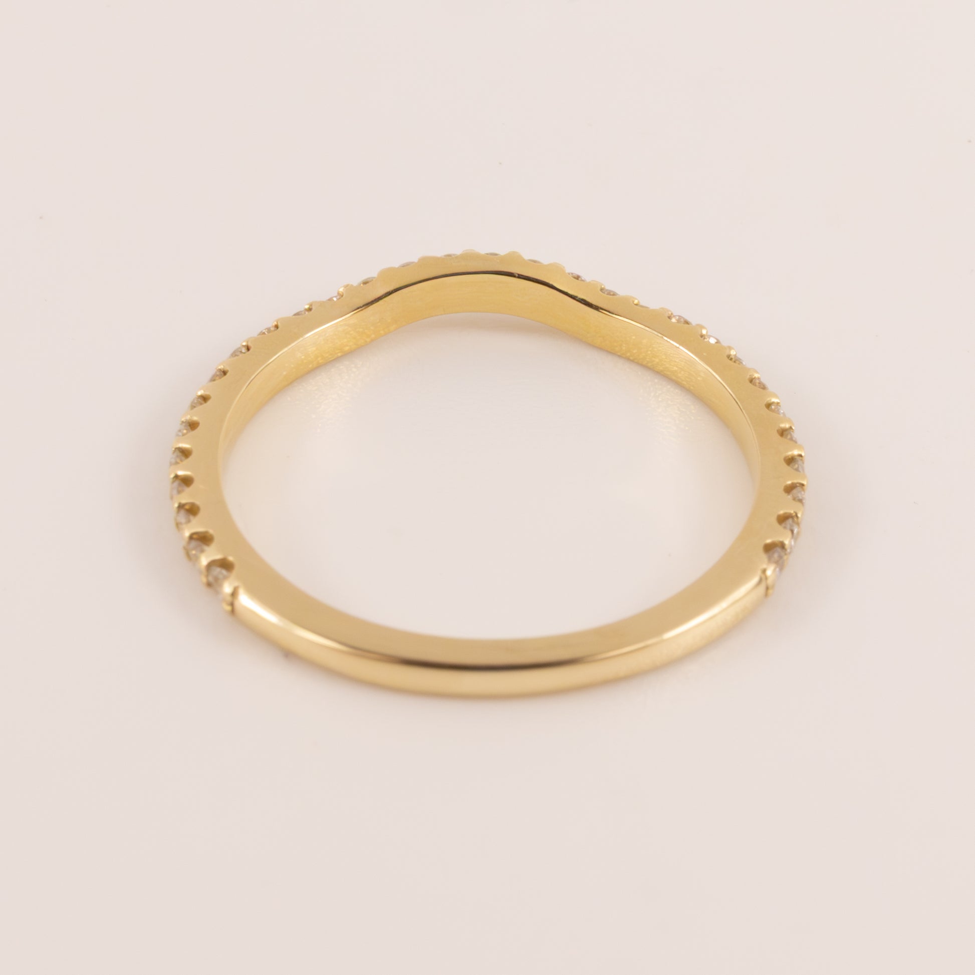 14KYG Lab Grown Contour Diamond Band