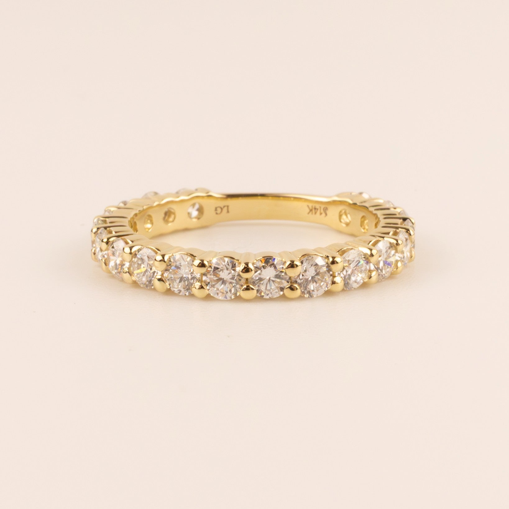 14KYG Lab Grown 1.33cttw Shared Prong Diamond Band