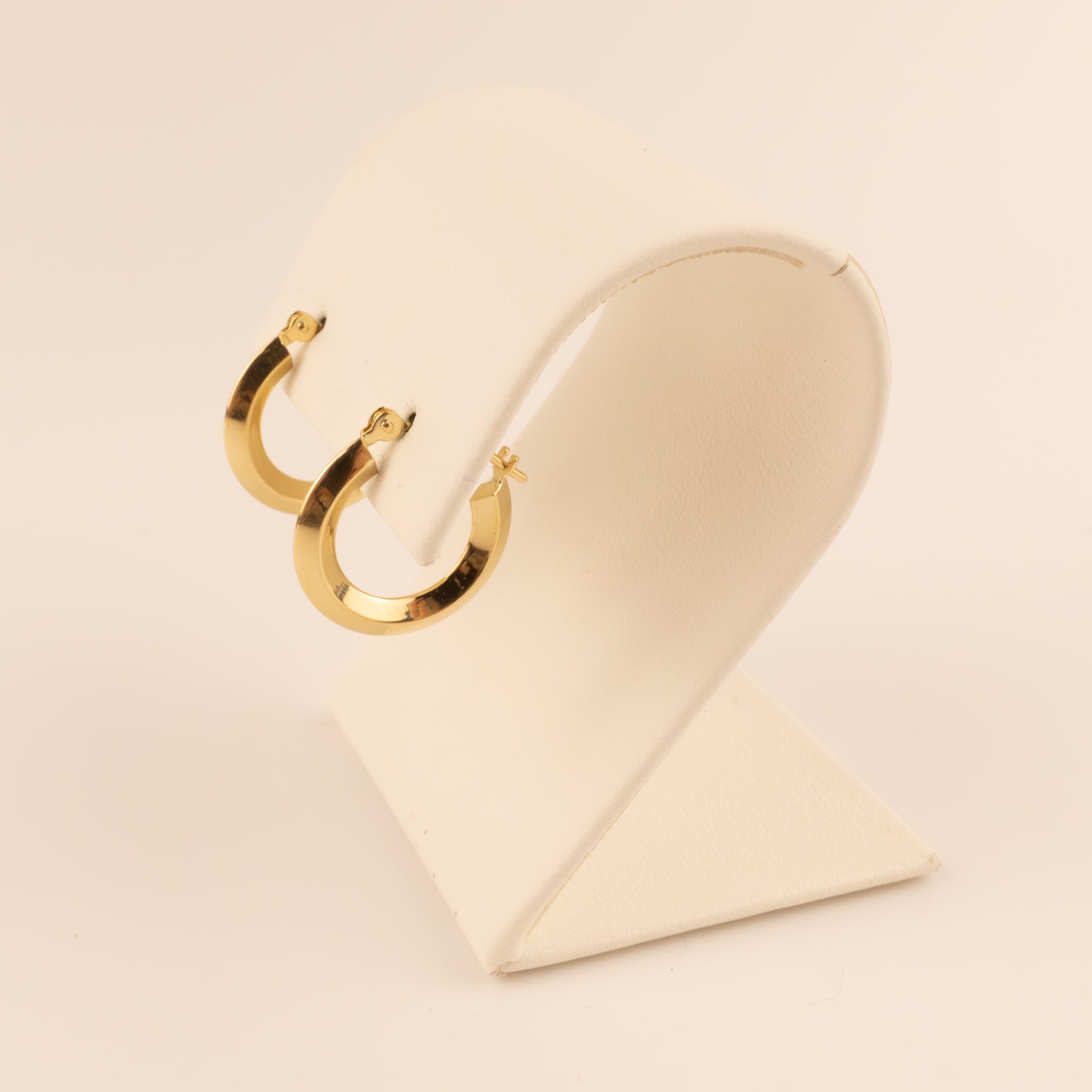 14KYG Knife Edge Tube Hoop Earrings