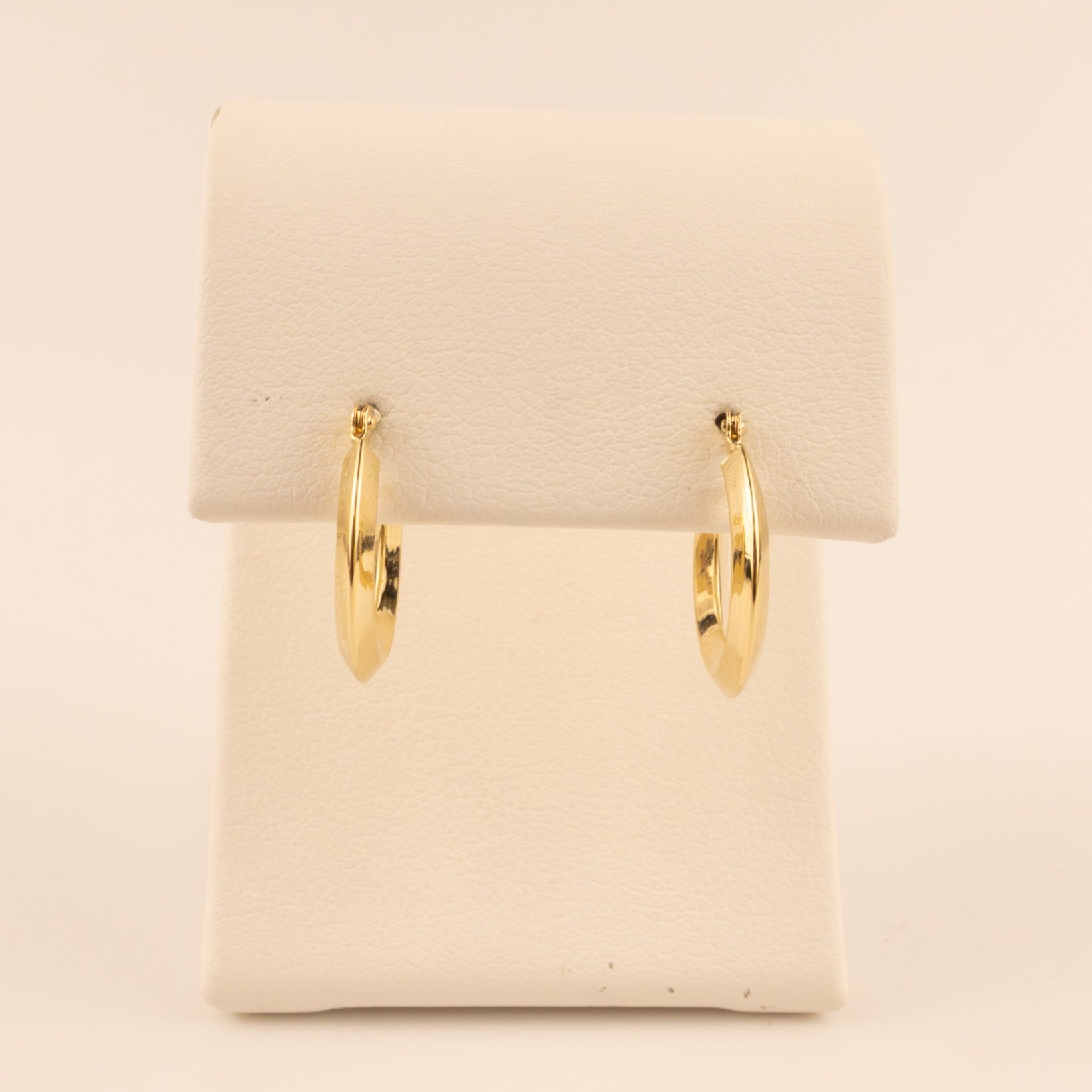 14KYG Knife Edge Tube Hoop Earrings