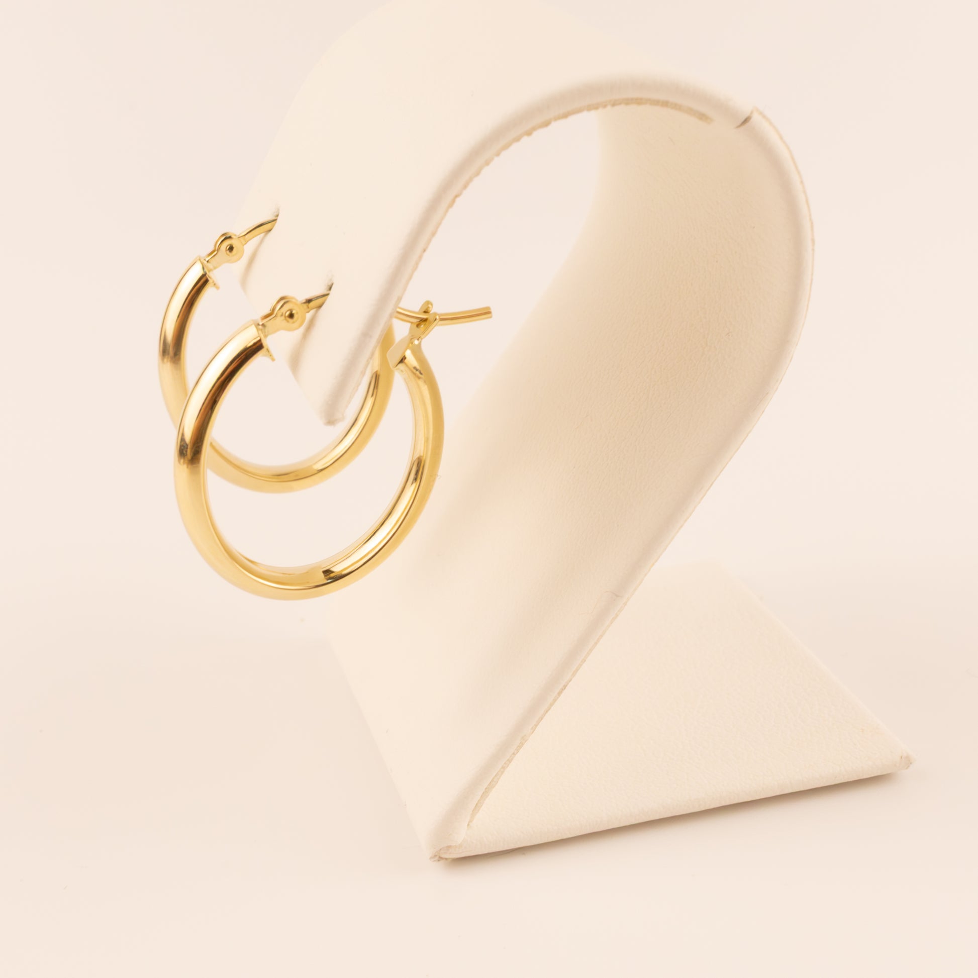 14KYG 3.75x21.5mm Tube Hoop Earrings