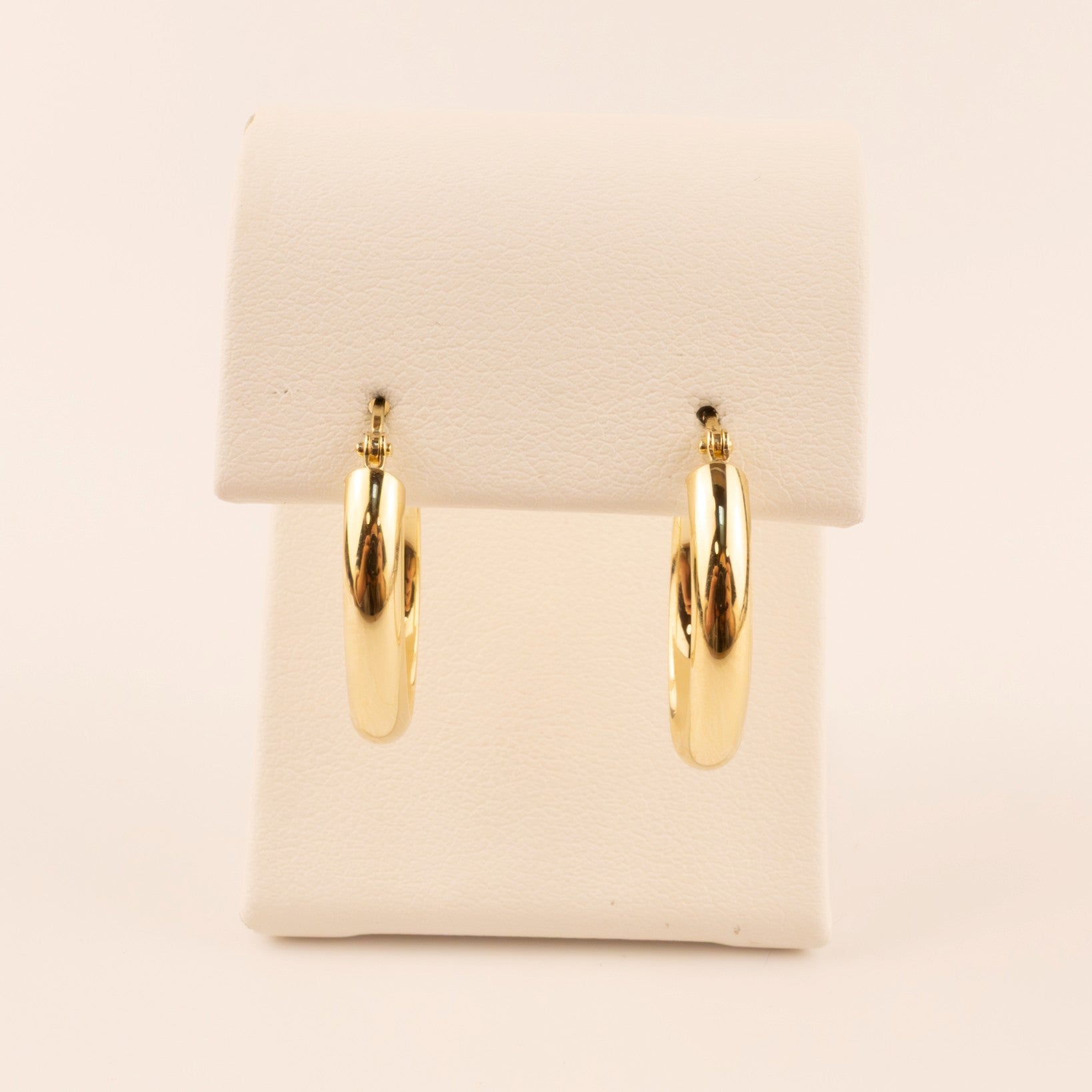 14KYG 3.75x21.5mm Tube Hoop Earrings