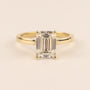 14KYG Lab Grown Emerald Cut Diamond 2.13ct Solitaire Engagement Ring