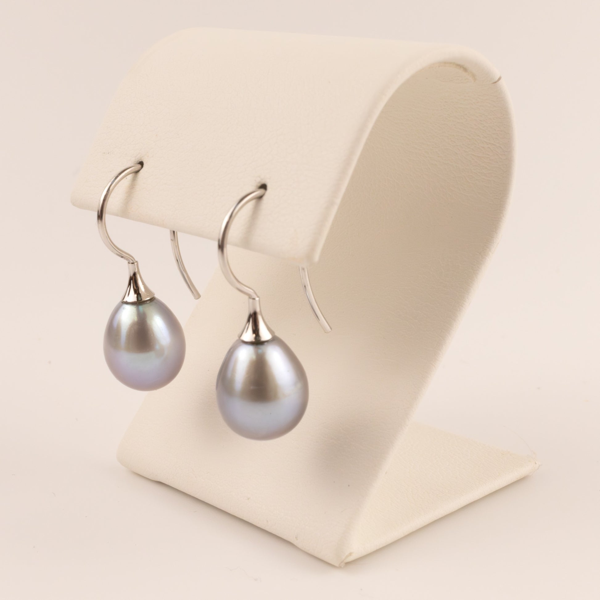 14KWG Silver-Tone Pearl Drop Earrings