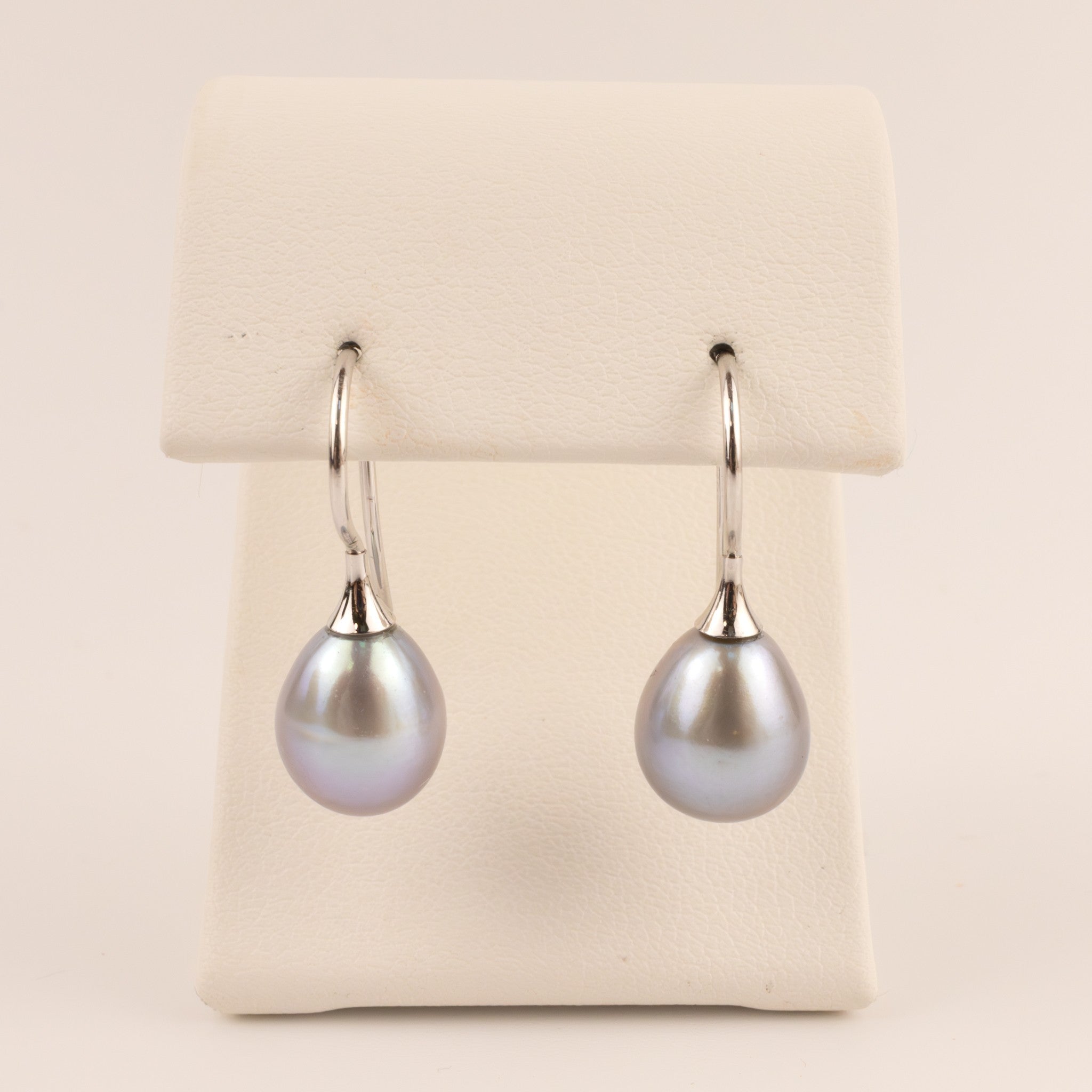 14KWG Silver-Tone Pearl Drop Earrings